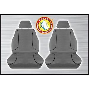 GREY CANVAS FRONT SEAT COVER - MITSUBISHI TRITON 05/2015 ONWARD