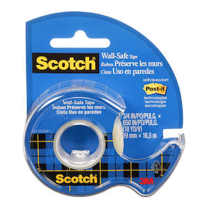 Tapes Adhesives: Scotch Tape Wall-Safe 183 19mm x 16.5m Roll