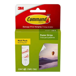 3M Command Strips Poster 17024-48ES Small White Value Pk/48