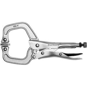 Pliers: Teng 6in C-Clamp Locking Plier w/Swivel Pad