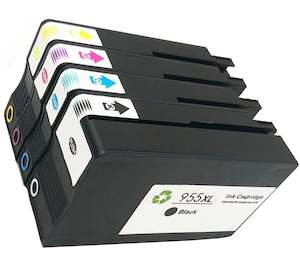 Printer Cartridges / Ink: HP955 XL HP 955 XL HP 955XL Ink Cartridge BK+C+M+Y Full Set Compatible