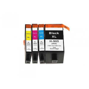 HP905XL Ink Cartridge (BK+Y+C+M) Premium A+ Full Set HP 6960  HP Officejet 6970