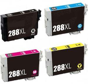 Printer Cartridges / Ink: Epson XP240 XP340 XP344 XP440 Ink Cartridges 288 XL Comp. Full Set Premium A+