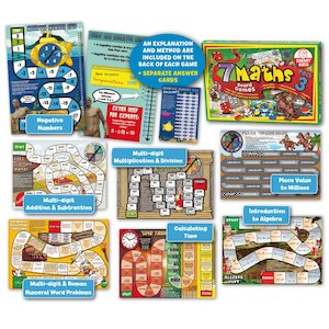 Educational support services: 7 Maths Board Games - Pack 3