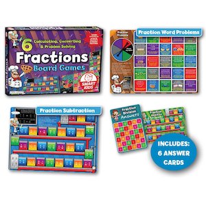 Educational support services: 6 Fractions Board Games