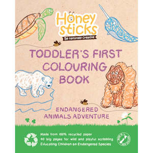 Clothing: Honey Sticks | Toddler's First Colouring Book - Endangered Animals Adventure