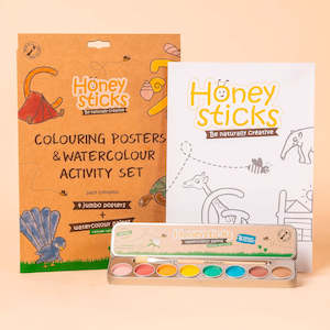 Clothing: Honey Sticks | Colouring Posters & Watercolour Activity Set