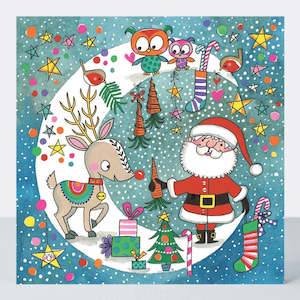 Rachel Ellen Design | Santa & Moon- Jigsaw Card