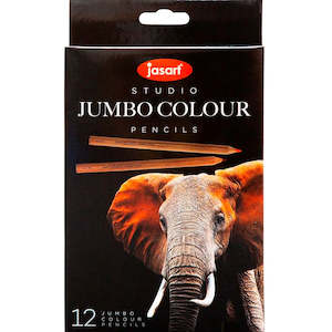 Jasart | Studio Jumbo Colour Pencils - 12 Pack