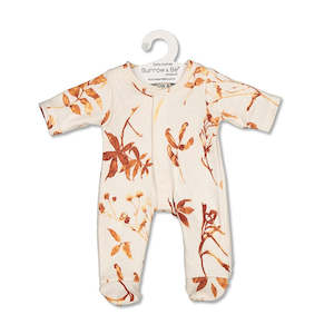 Clothing: Burrow & Be | Dolls Sleep Suit - Autumn Leaves 38cm