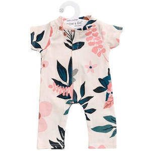 Clothing: Burrow & Be | Dolls Romper - Pink Clementine - 2 Sizes