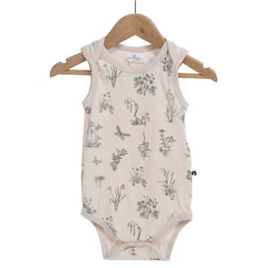 Burrow & Be | Singlet Onesie - Blush Meadow