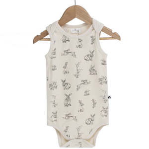 Burrow & Be | Singlet Onesie - Almond Burrowers