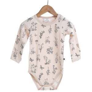 Burrow & Be | Long Sleeve Onsie - Blush Meadow