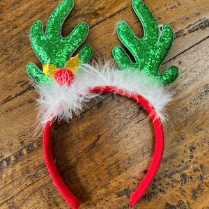 Christmas Sparkly Reindeer Headband