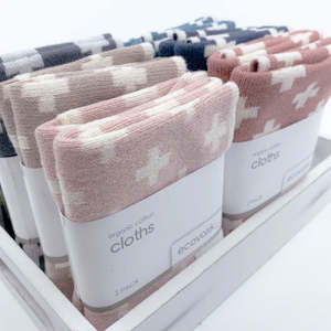 Clothing: Ecovask | Organic Cotton Wash Cloths - 2 Pack