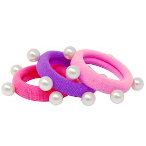 Pink Poppy | Pearl Hair Elastics