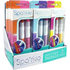 Bright Stripes | Sparkle Hair Chalk Pastels - 2 Piece