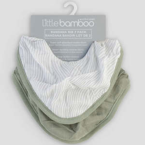 Little Bamboo | Muslin Bib 2 Pack - Bayleaf