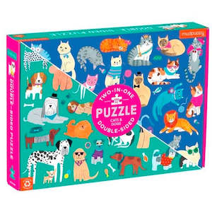 Mudpuppy | 100 Piece Double Sided Puzzle - Cats & Dogs