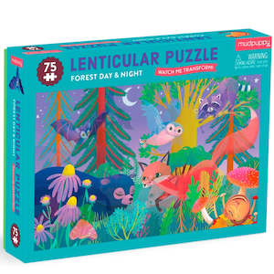 Mudpuppy | 75 Piece Lenticular Puzzle - Forest Day & Night