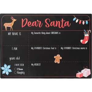 Splosh | 'Dear Santa' Christmas Chalkboard