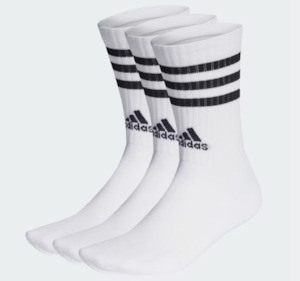 Clothing: ADIDAS 3 PACK STRIPE CREW SOCK