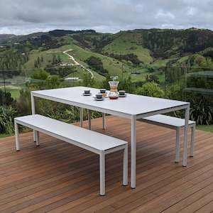 Outdoor Table and Bench Set