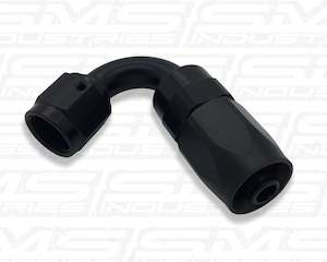 Automotive servicing: -6AN BRAIDED 120 DEGREE FITTING (BLACK)