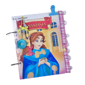 ‘Anastasia’ – Vintage Handmade Ring Bound Little Golden Book Junk Journal