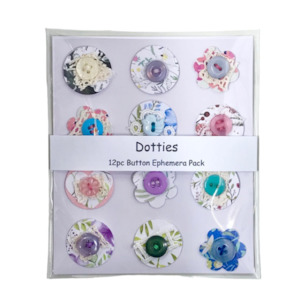 Dotties – 12pc Button Ephemera Pack