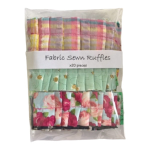 Craft material and supply: Fabric Sewn Ruffles x20 pieces