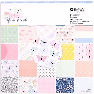 One of a Kind 6″ x 6″ Designer Paper Pad – 40 Sheets