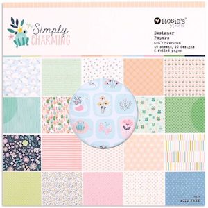 Simply Charming 6″ x 6″ Designer Paper Pad – 40 Sheets