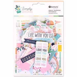 Simply Charming Cardstock Diecut Sentiments (Tags, Phrases & Sentiments) 160 Pieces