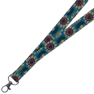 Craft material and supply: ‘Sunflowers’ Fabric Lanyard