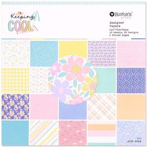 Keeping Cool 6″ x 6″ Designer Paper Pad – 40 Sheets