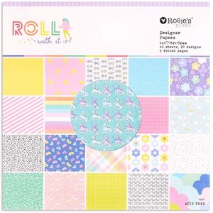 Roll with it 6″ x 6″ Designer Paper Pad – 40 Sheets