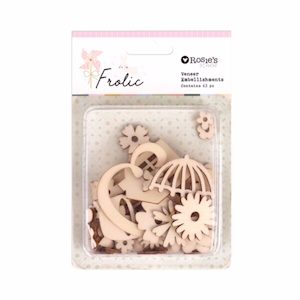 Frolic Veneer Embellishments – 63 Pieces