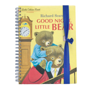 Craft material and supply: Richard Scarry’s ‘Good Night Little Bear’ Little Golden Book Diary / Planner