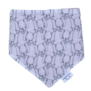 Herd of Elephants (Pink) Bandana Bib