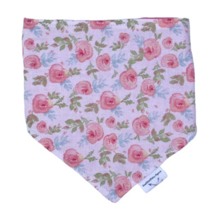 Craft material and supply: Peachy Roses Bandana Bib