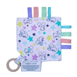 ‘Minnie & Mickey’ Taggy Lovey (Sensory Soother)