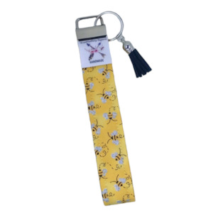 ‘Glitter Bees’ Wristlet Key Fob