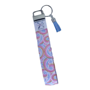 ‘Pastel Glitter Swirls’ Wristlet Key Fob