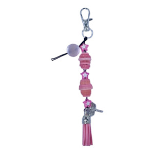 ‘Pink Dragonfly’ Vintage Button Keychain