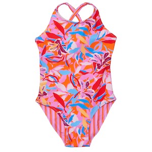 Clothing wholesaling: Blooming Sunset Sustainable X Back Swimsuit