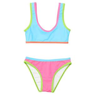 Candy Colorblock Crop Bikini