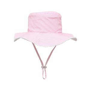 Clothing wholesaling: Pink & White Stripe Bucket Hat