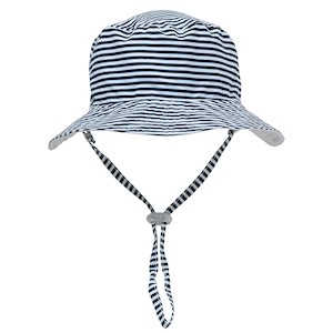 Navy & White Stripe Bucket Hat